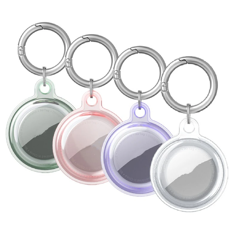 

Чехол AirTag, прозрачный чехол из ТПУ, чехол для Брелока Для Apple AirTag, держатель для ключей Air Tag, полная защита корпуса, водонепроницаемый, ударопрочный