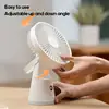 Portable Desk Fan 3600mAh rechargeable USB table fan ventilator 5 speeds Quiet Powerful Wind Natural Breeze for Home office Camp 6