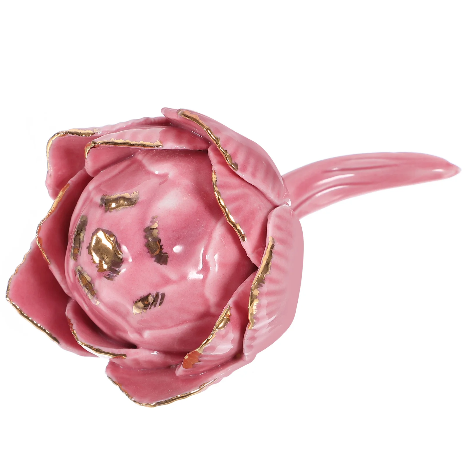 

Ceramic Flower Statue Exquisite Petal Adornment Ceramic Craft Dressing Table Ornament