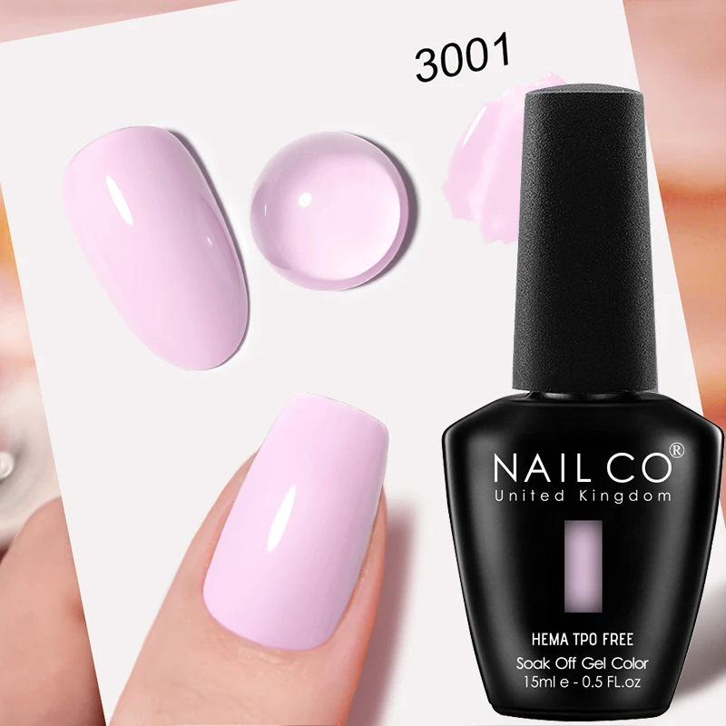 NAILCO Premium Soft Color Gel Polish - Vibrant Semi-Permanent Varnish, HEMA & TPO Free