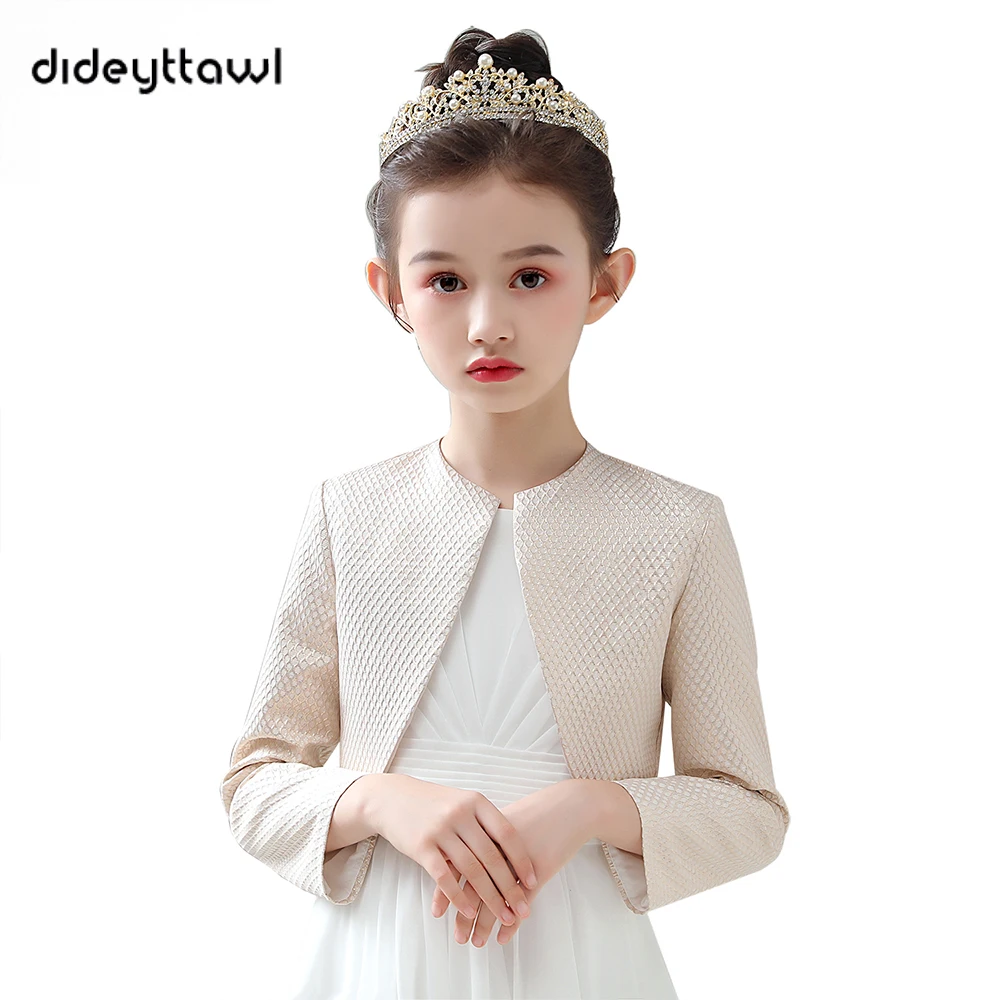 Girls Coats Dideyttawl Winter Long Sleeves Girls Coat Warm Girl's Shawl Dress Party Outerwear Coats Shrug Match For Dress