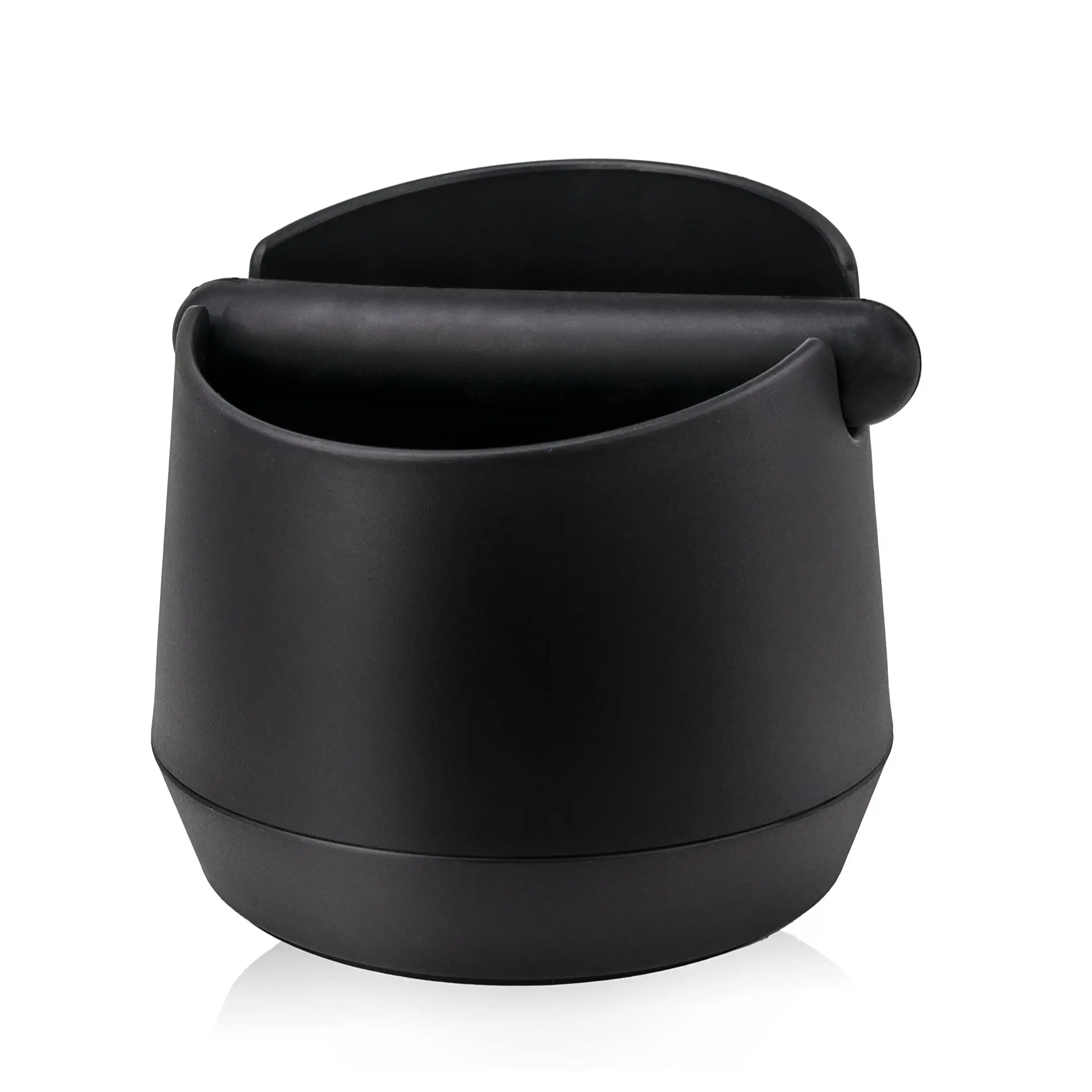 Leeseph Coffee Knock Box Residue Dump Container, Non-slip Durable Barista Grinding Waste Collection Box Fat Body with Knock Bar