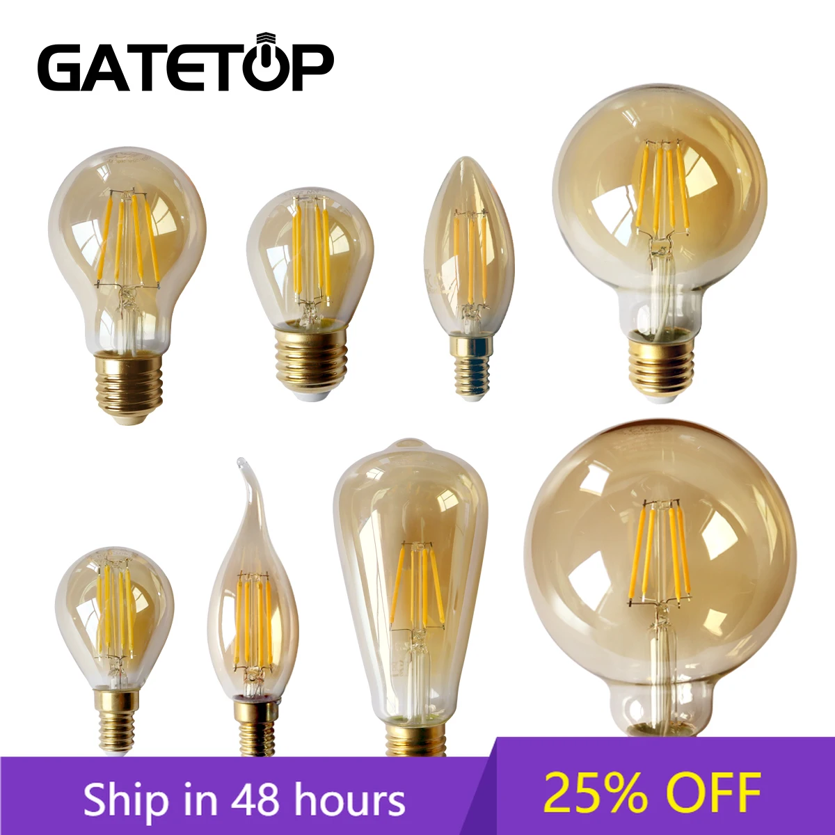 Gold Glass Led Bulb Retro Edison Lamp E14/e27/b22 Warm Home Decoration Vintage Lampe En Verre Flexible Lighting led neon sign happy birthday neon sign transparent flexible acrylic night light oh baby wedding party room decoration