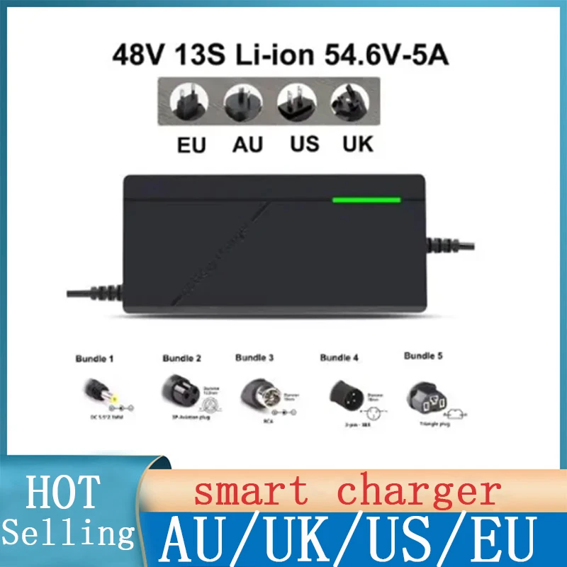 

lithium-ion battery pack 48V 60V 72V 5A intelligent fast charging 42V 54.6V 67.2V 84V 5A charger 10S 13S 16S 20S New