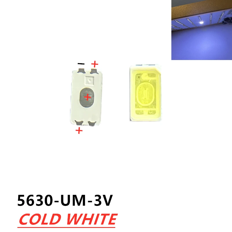 thumbnail image 1 of Retroiluminación LED para TV Samsung Seoul lextar uni LG 5630 5730 3V 0,5W 1W SMD LED Blanco frío 50 piezas - 100 piezas, 1 of 5