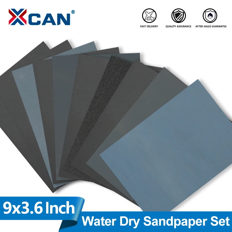 Xcan nass trocken Schleifpapier Set 9x3,6 Zoll Schleifpapier Schleifpapier Blätter Schleif werkzeug für Holz Metall Glas Auto polieren