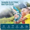 2024 New Poly Ring Electric Repeater Water Gun Toys for Children Spraying High Pressure Mechanical Shark Splash Water Festival 3