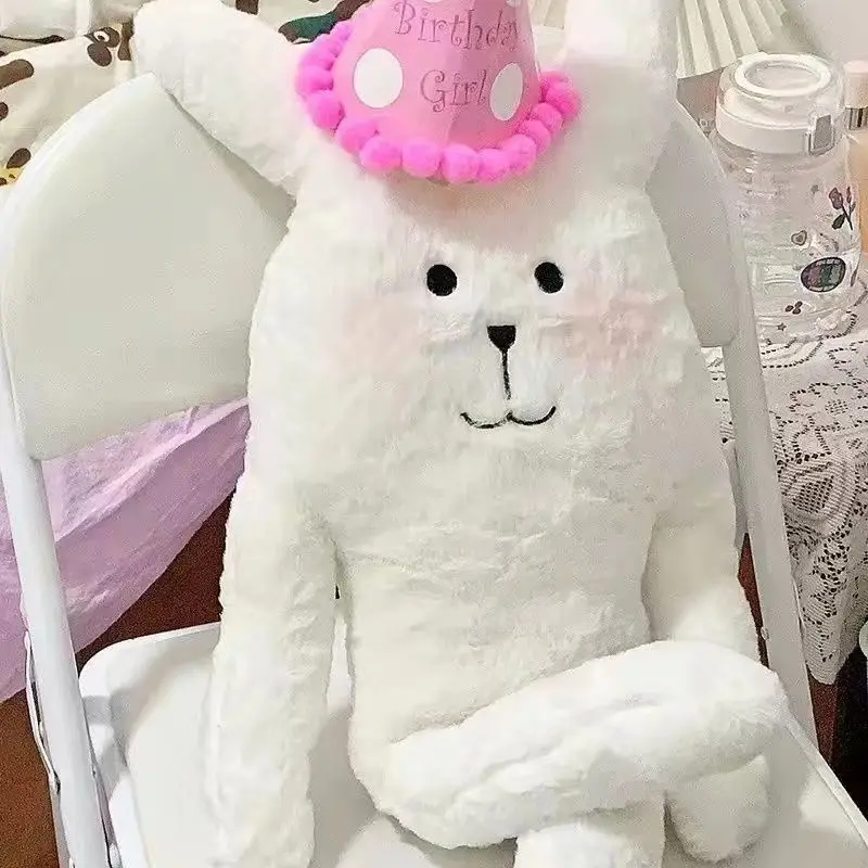 Big White Rabbit Sleep Pillow Sleep Soothing Plush Doll Toy Cute Healing Series Birthday Gift