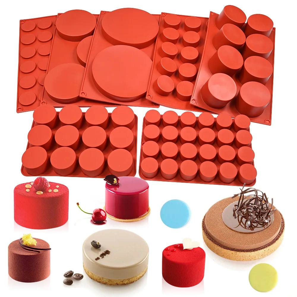 Description Picture 2 of itemCylinder Shaped Silicone Mold Soap Mold Chocolate Cookie Covered Sandwich Tool DIY Jelly Pudding Candy Kitchen Cake Baking Pan