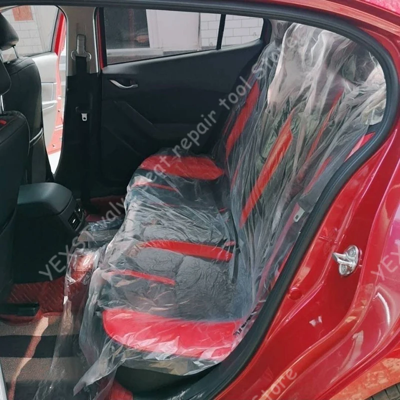 5 Sets Disposable Car Soft Seat Cover Plastic Universal Waterproof Care Cleaning Beauty Repair Protective Cover car seat covers car seat protective cover