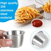 6Pcs 70ml Salad Dressing Container Stainless Steel Portable Silicone Lids Leakproof Dipping Sauce Condiment Box 3