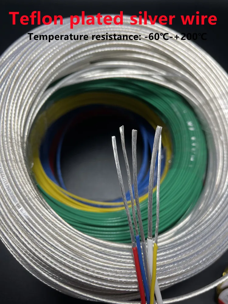 PTFE 실버 도금 와이어, 고온 저항 20 18 17 15 13 11-6 AWG 테플론 와이어, 접지 유도 코일