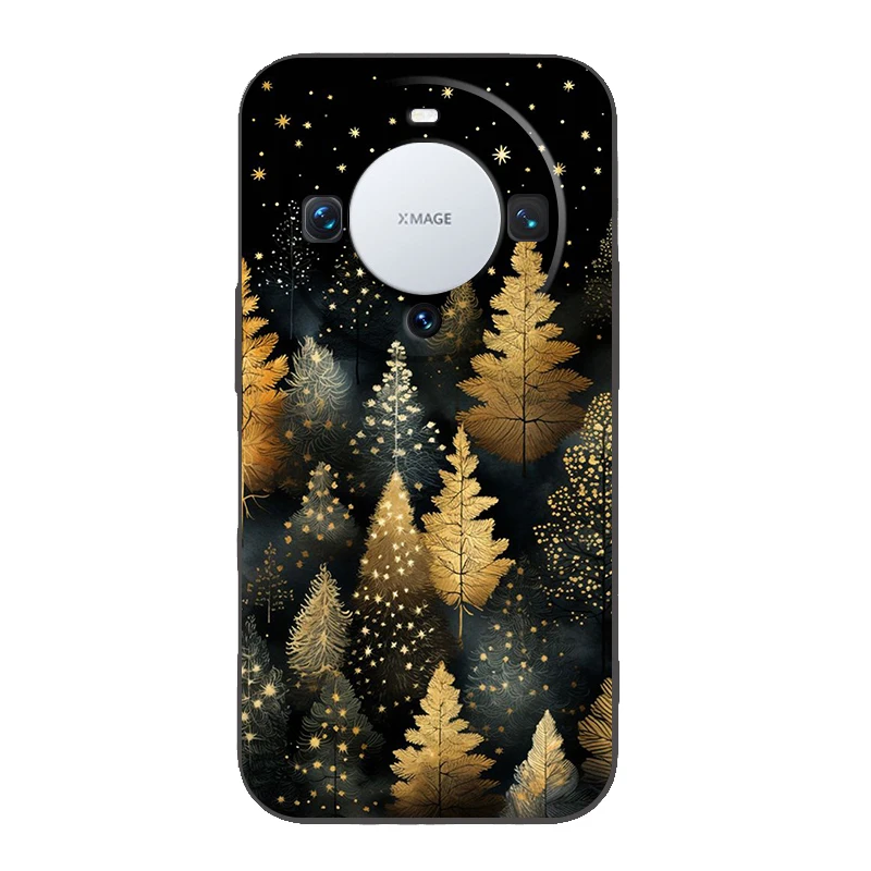 Gold Foil Art Silicone Phone Case Cover