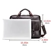 Genuine leather men's briefcase with double front pockets, large capacity computer bag, diagonal cross handbag 4