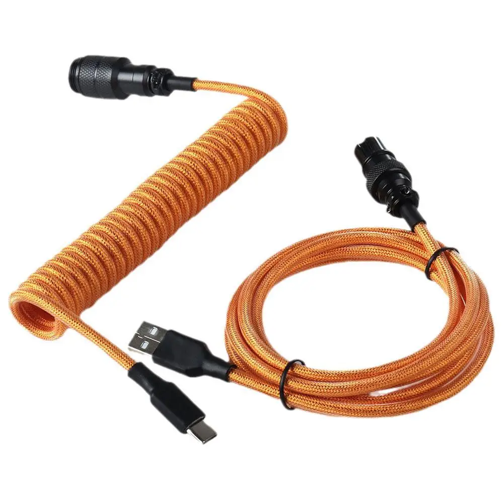 

Mechanical Keyboard data Cable Wire Type C USB Port Aviator Coiling Cable Desktop Computer Gaming Keyboard Accessories