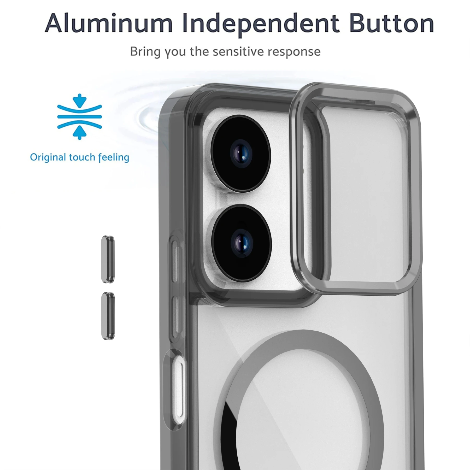 Clear Magnetic Phone Case with Shockproof Protection
