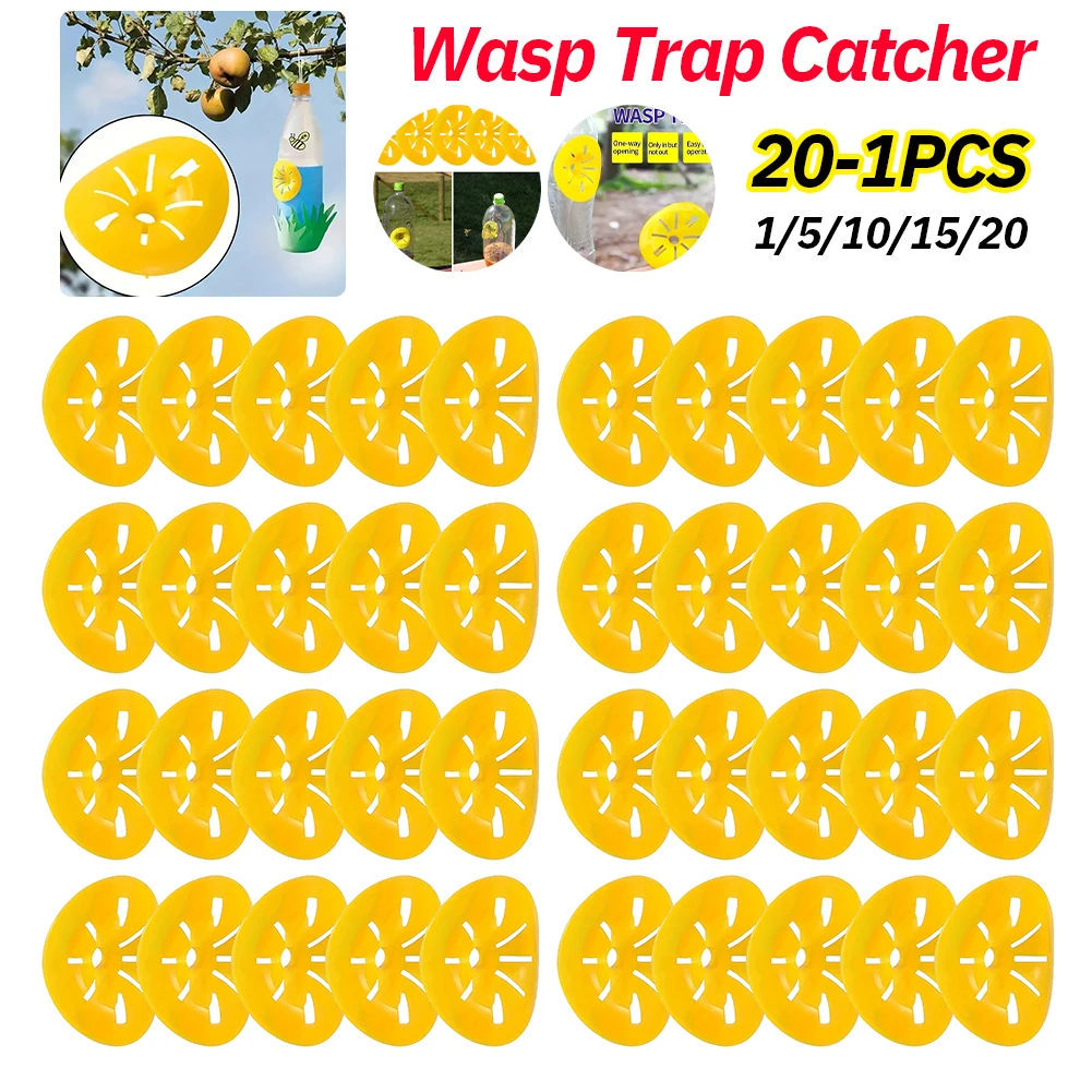 5Pcs Flying Insects Funnel Trap Reusable Flower Shape Garden Outdoor Pest Control Tool Portable Wasp Catcher Gardening Equipment