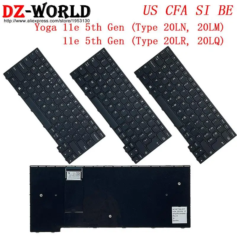 

Клавиатура для ноутбука Lenovo Thinkpad Yoga 11e 5-го поколения 5 G5 20LM 20LN 20LQ 20LR 01LX735 01LX741 01LX724 01LX706