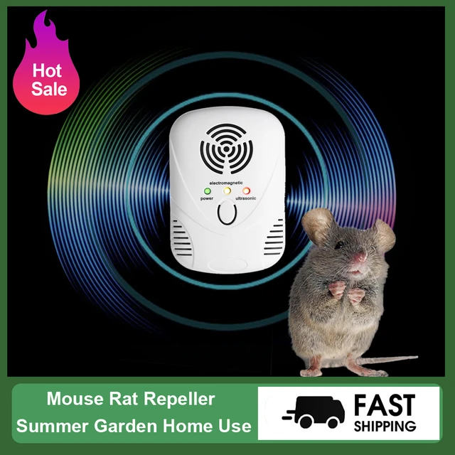 Electronic Ultrasonic Mouse Repeller Reject Rat Squirrels Bat Mice Insect  Bug US