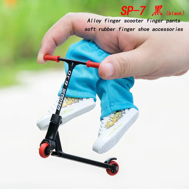 Finger Skateboard Toys Alloy Finger Scooter Mini Skateboard Pants Shoes Tools Gift
