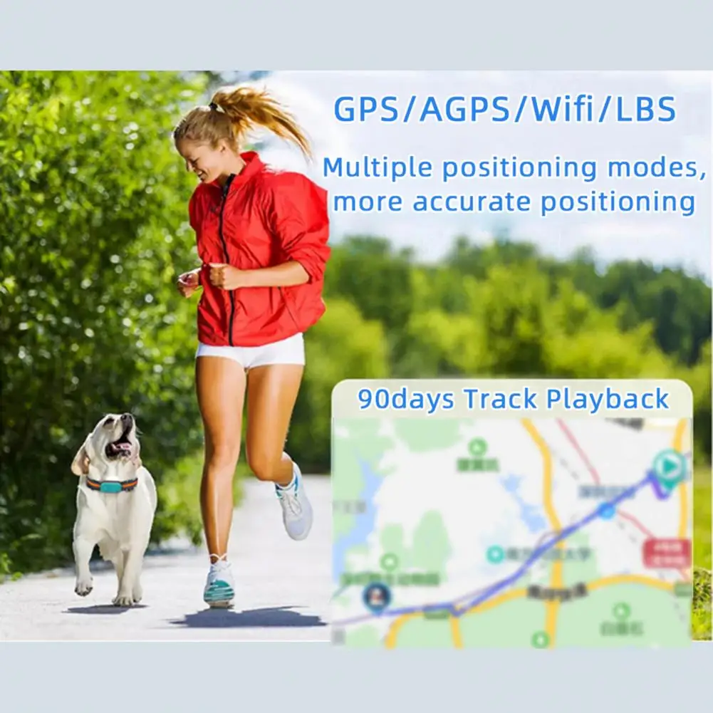 New 4g Gps Tracker 3d G-sensor Gps Locator Long Standby Time Waterproof Anti-loss Tracker Positioning for Cats and Dogs