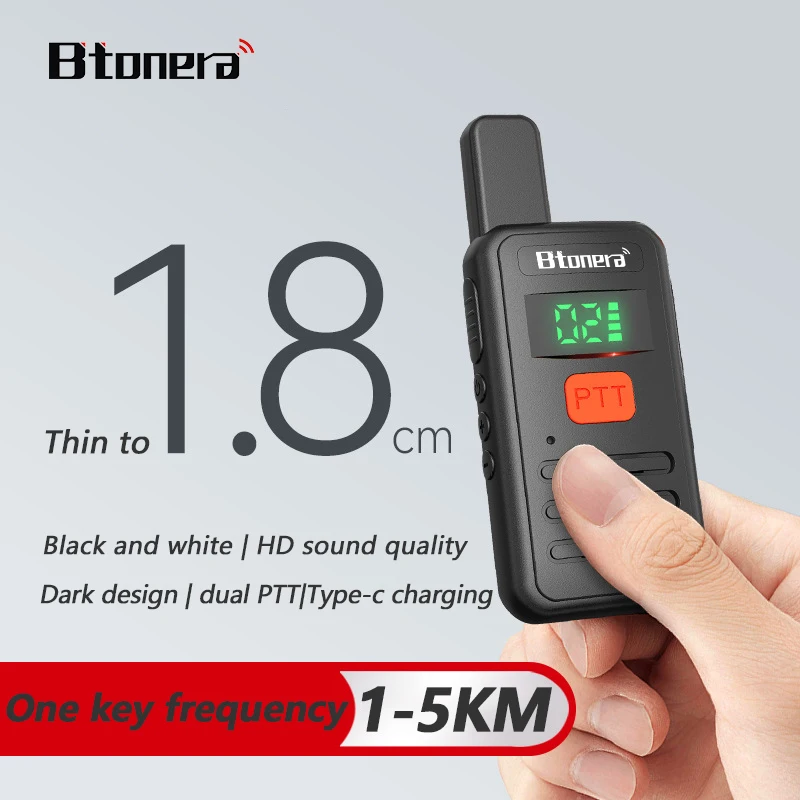 Btonera T1 Mini Walkie Talkie pmr 446 Profesional Walkie Talkies Largo  Alcance mini Radio Wolkie Tokie Walkies de Largo Alcance - AliExpress