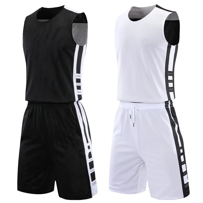 Men/ Women Double-Side Basketball Jerseys Suit College Mens Reversible Basketball Uniforms Sport clothing