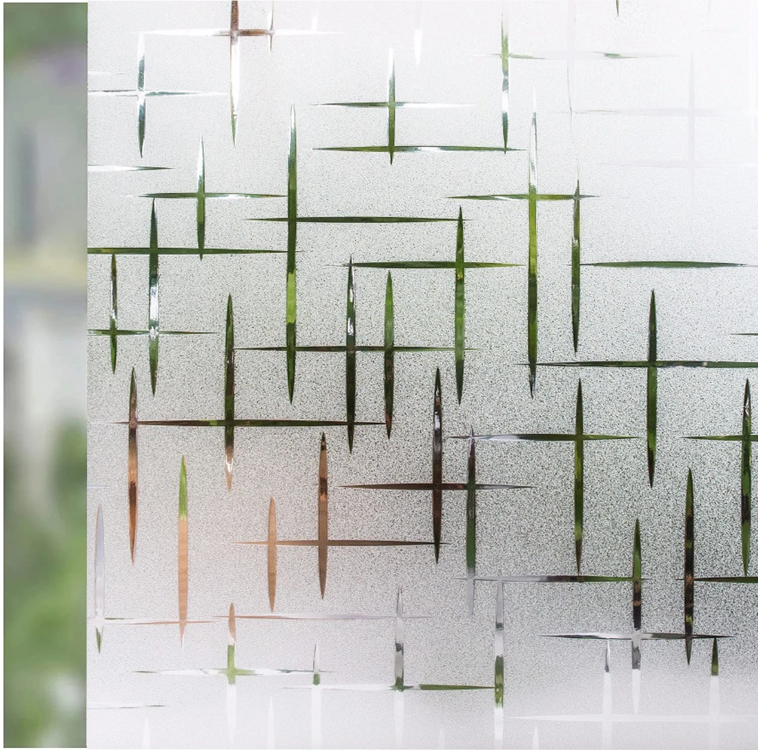 Privacy Window Film No Glue 3D Glass Sticker for Home Office Static Anti-UV Window Paper Decorative Covering for Bathroom window film window privacy film window tint sticker