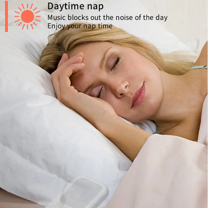 Under Pillow Bluetooth Speaker Mini Lightweight Bone Conduction Sleep Aid Soundbar Wireless MP3 Music Player Type-C charging