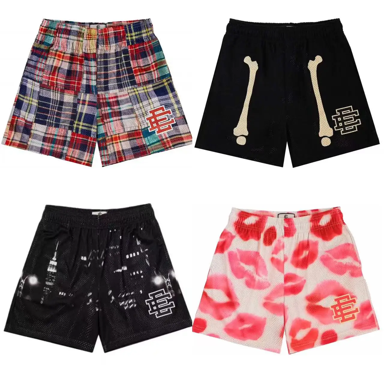 Eric Emanuel EE Basic Shorts Casual Shorts Men's Muscle Fitness Sports Short Pants Mesh Breathable Fashion Basketball