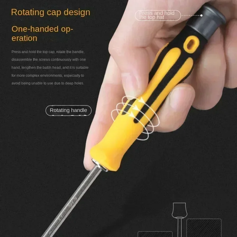 12 In 1 Screwdriver Set Cross Flat Shaped Screwdriver Multifunctional Precision Handheld Maintenance Tool