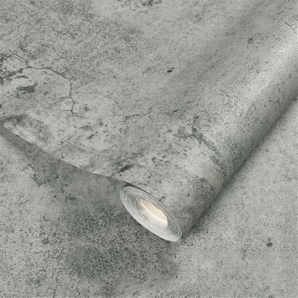 1PC 55CM  Wide Industrial Wind Self-adhesive Wallpaper Cement Gray Sticker Waterproof Retro Old Mottled Dark Gray Wallpaper 2