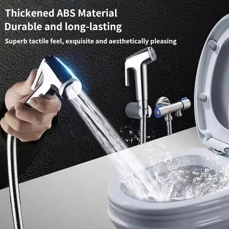 Toilet Flushing Gun 3Pcs High-Pressure Spray Gun Set Toilet Booster Water Bathroom Flush Nozzle Women's Cleaning Bidet Faucet Universal Shower