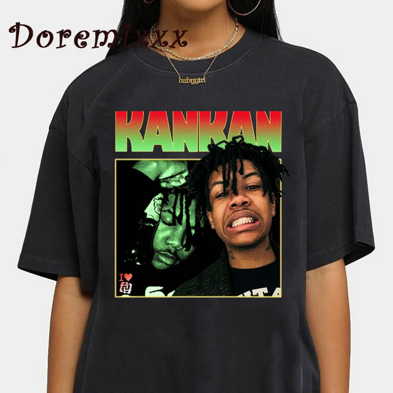 

Vintage T-shirt Kankan RR Graphic Tops Punk T-shirts Men Women Hip Hop Harajuku Short Sleeve Tee Shirt 90s Streetwear Couples