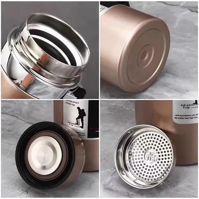 Tasse thermos en acier inoxydable 316, tasse de séparation de thé portable pour l'extérieur, tasse à thé de grande capacité de 1000ml pour voyage en voiture 3