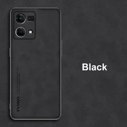 Luxury PU Leather and Silicone Protective Phone Case Cover for OPPO F21 Pro 5G (Black)