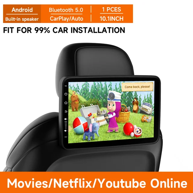 JIUYIN Car Headrest Monitor Android12 New Upgrade Tablet Touch Screen
