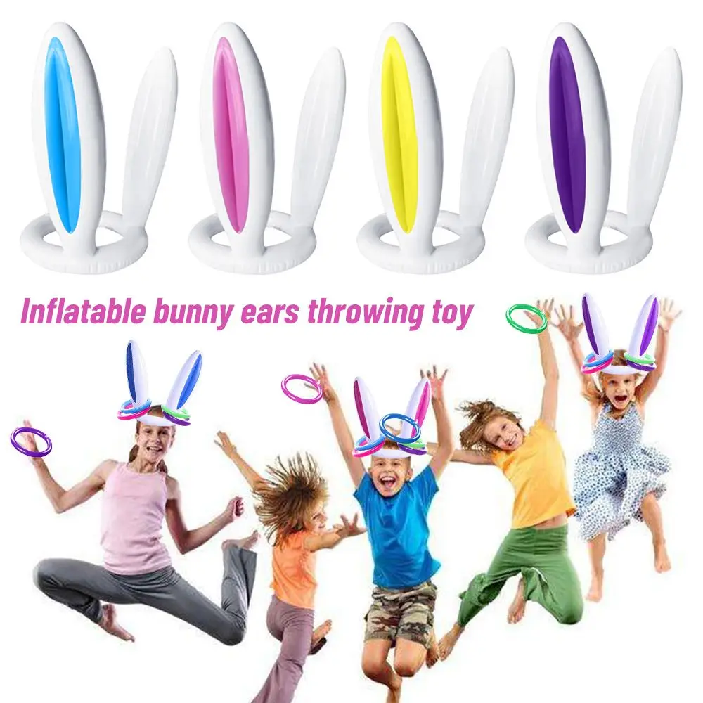 

Детский подарок, украшение для Пасхальной вечеринки на открытом воздухе, пасхальные кроличьи уши, надувные игрушки