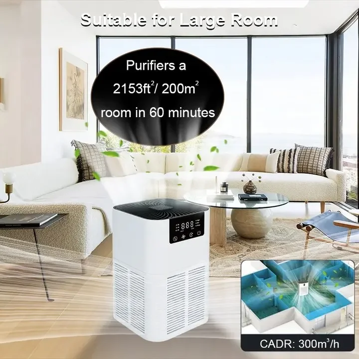 Air Cleaner for Living Room Home with HEPA Filter Portable Small Air Purifier for Allergies Pollen Dust Purifying Air EU/US Plug 2