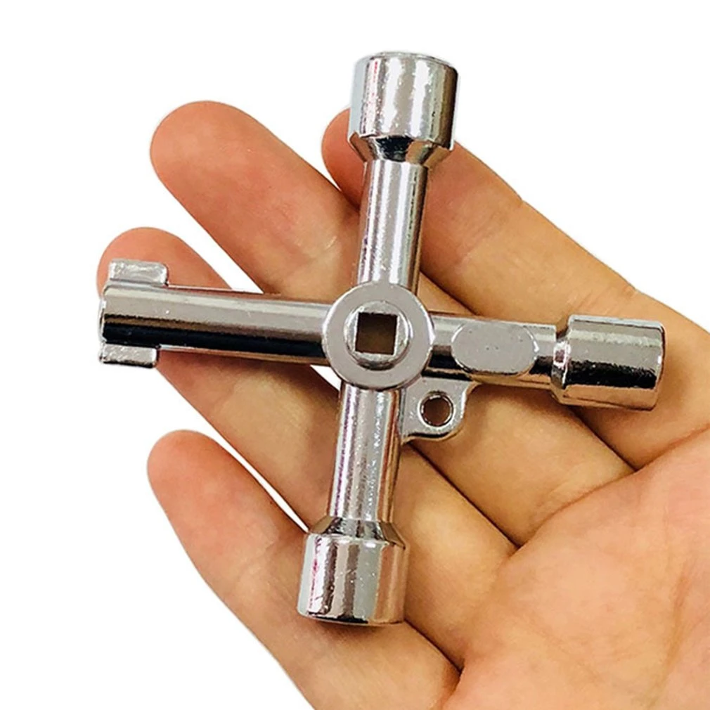 Multifunction 4 Ways Universal Triangle Wrench Key Plumber Keys