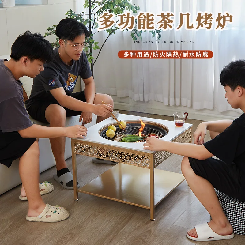 

Household heating, barbecue stove, barbecue basin, charcoal charcoal, barbecue meat, multifunctional indoor and outdoor stove, t
