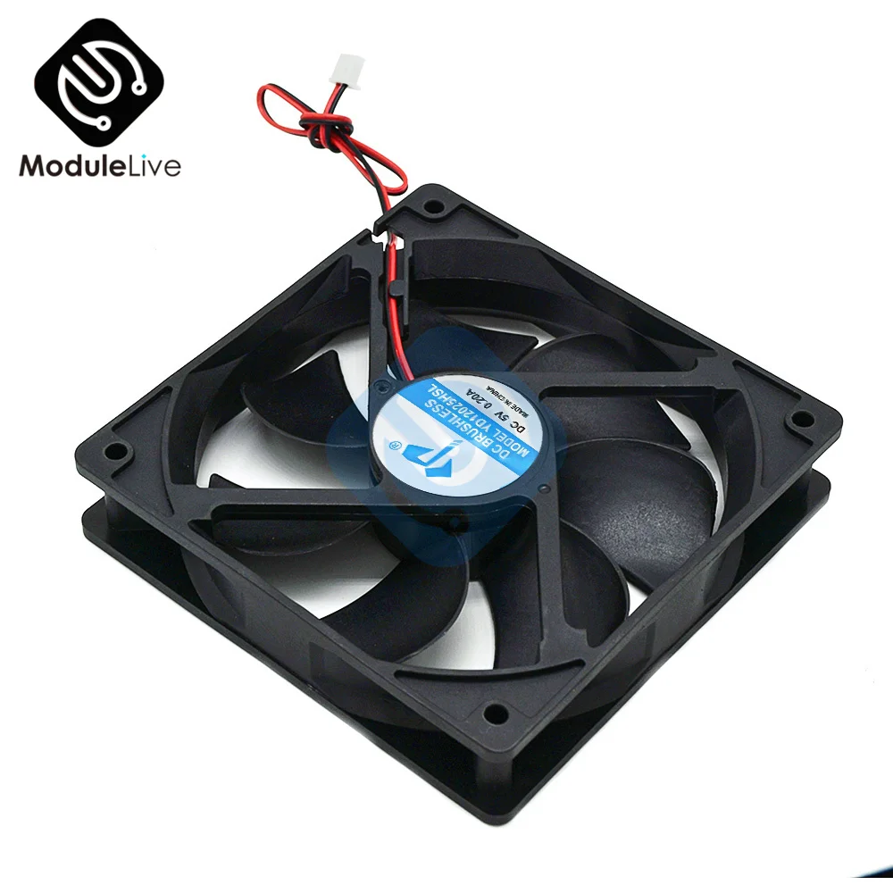 DC12025 5V 12V 24V 0.20A 12cm 2pin 3D Printer Accessories Oil Cooling Fan Router Computer Case Power Quiet Industrial Fan