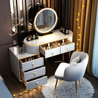 Modern Luxury Vanity Table Storage European Big Study Corner Women Organizer Dressing Table Girl Penteadeira Chinese Furniture 2