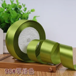 Elegant Silver Gray Satin Ribbon - 22 Meters for Gift Wrapping and Special Occasions (Army Green)