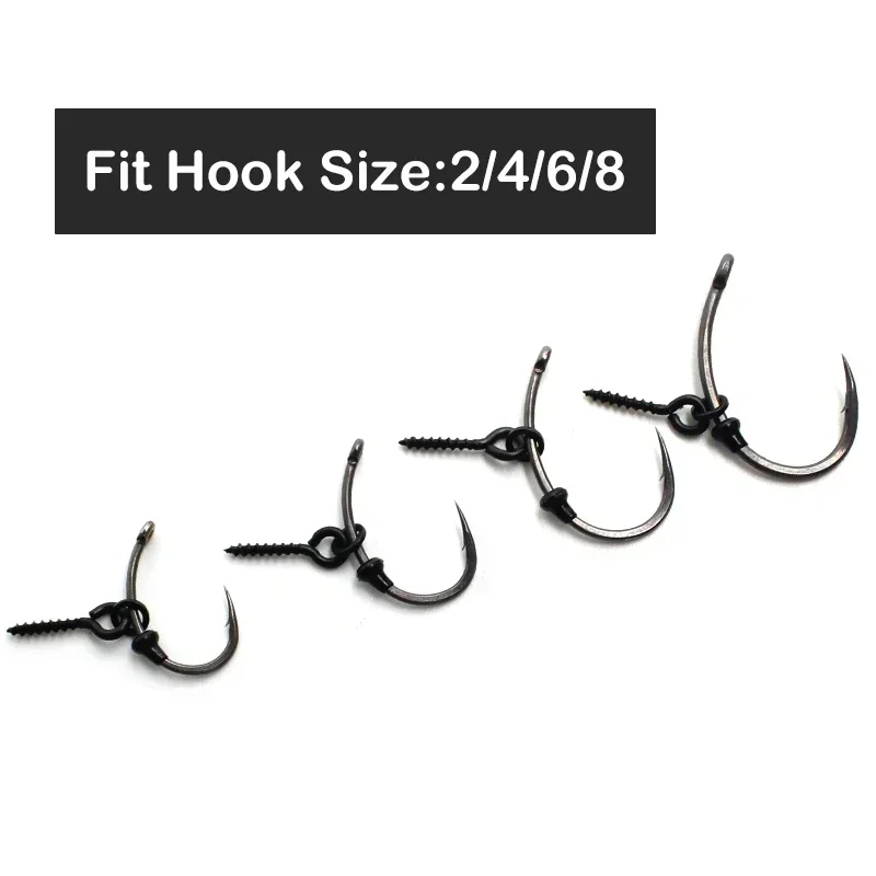 Carp Fishing Hook Bait Screw Stopper Rubber Beads Micro Ring Swivel Stop Floss For Pop UP Boilies Stopping Fish Accessories 3