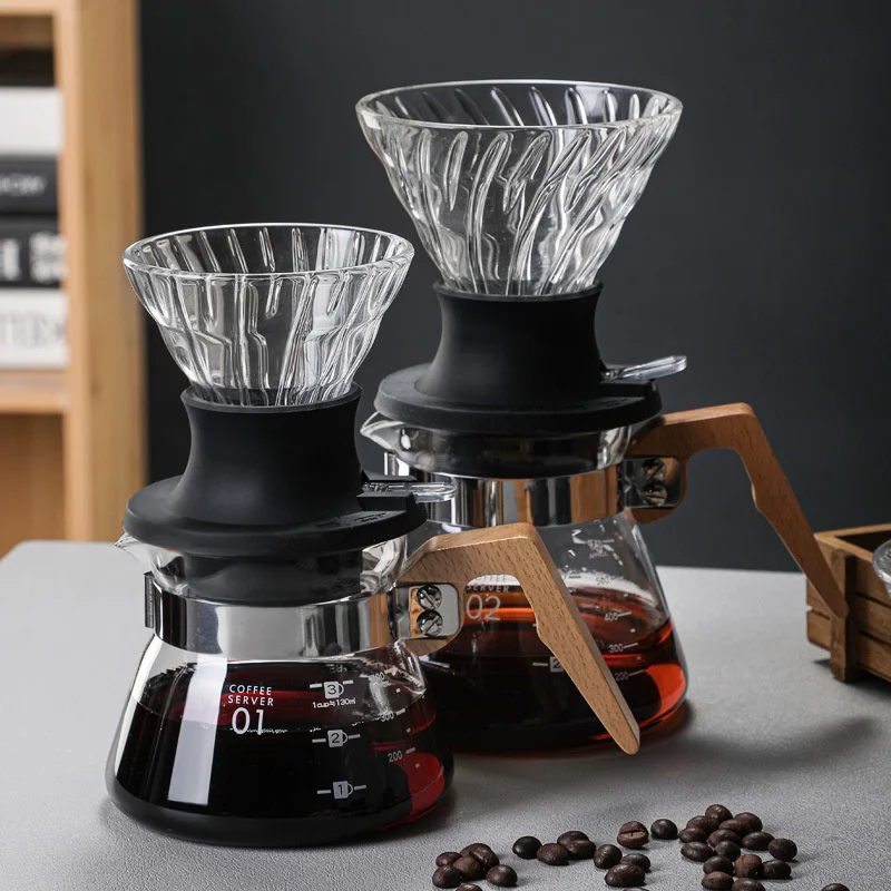Pour Over Coffee Maker Brewing Cup with Wooden Holder Coffee Filter Cup Drip High Borosilicate Heat Resistant Glass Cup KF26 5pcs total size 20x8x1mm transmission over 90% at 635nm narrow band pass filter glass