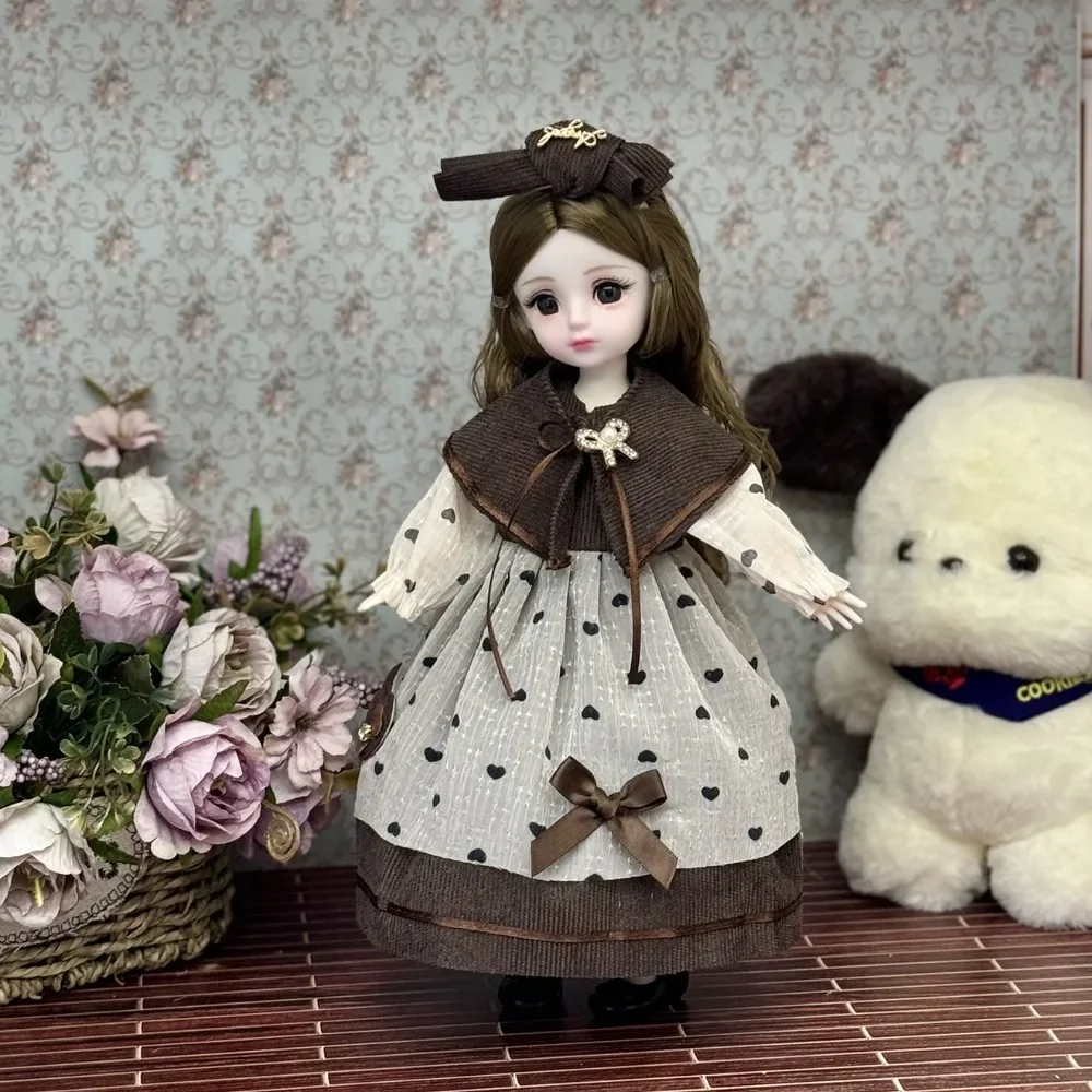 Colorful Dress-Up Doll with Removable Joints and 3D Eyes - 30cm