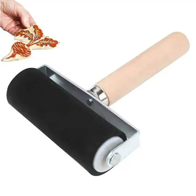 Rullo In Gomma Per Pittura E Incisione - 6cm E 10cm - Per Linoleum E Stampa A Blocchi