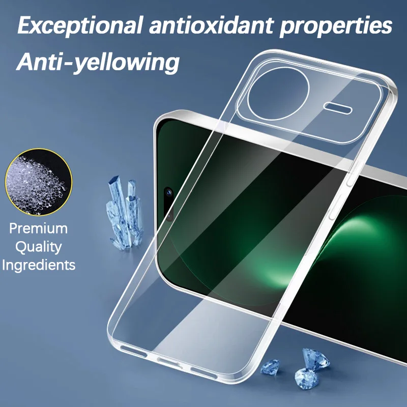 Enhanced Transparent Shockproof Phone Case with Lens Protection - Soft TPU Silicone Cover