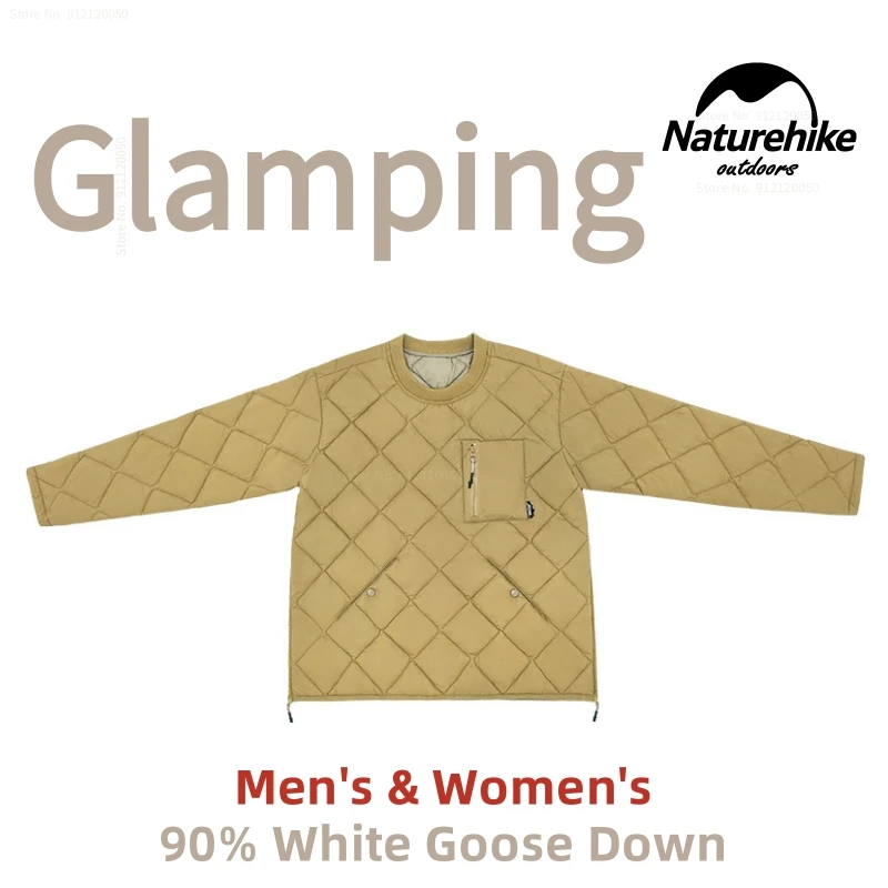 

Naturehike Outdoor Pullover Quilted Down Jacket Men And Women Winter White Goose Down Jacket Camping Hiking Keep Warm -5°C ~ 5°C